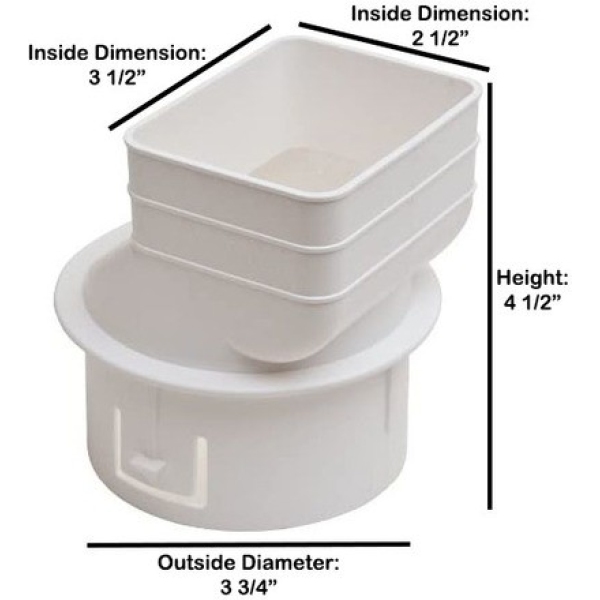 Tile Cap Adapter Downspout Tile Adapter