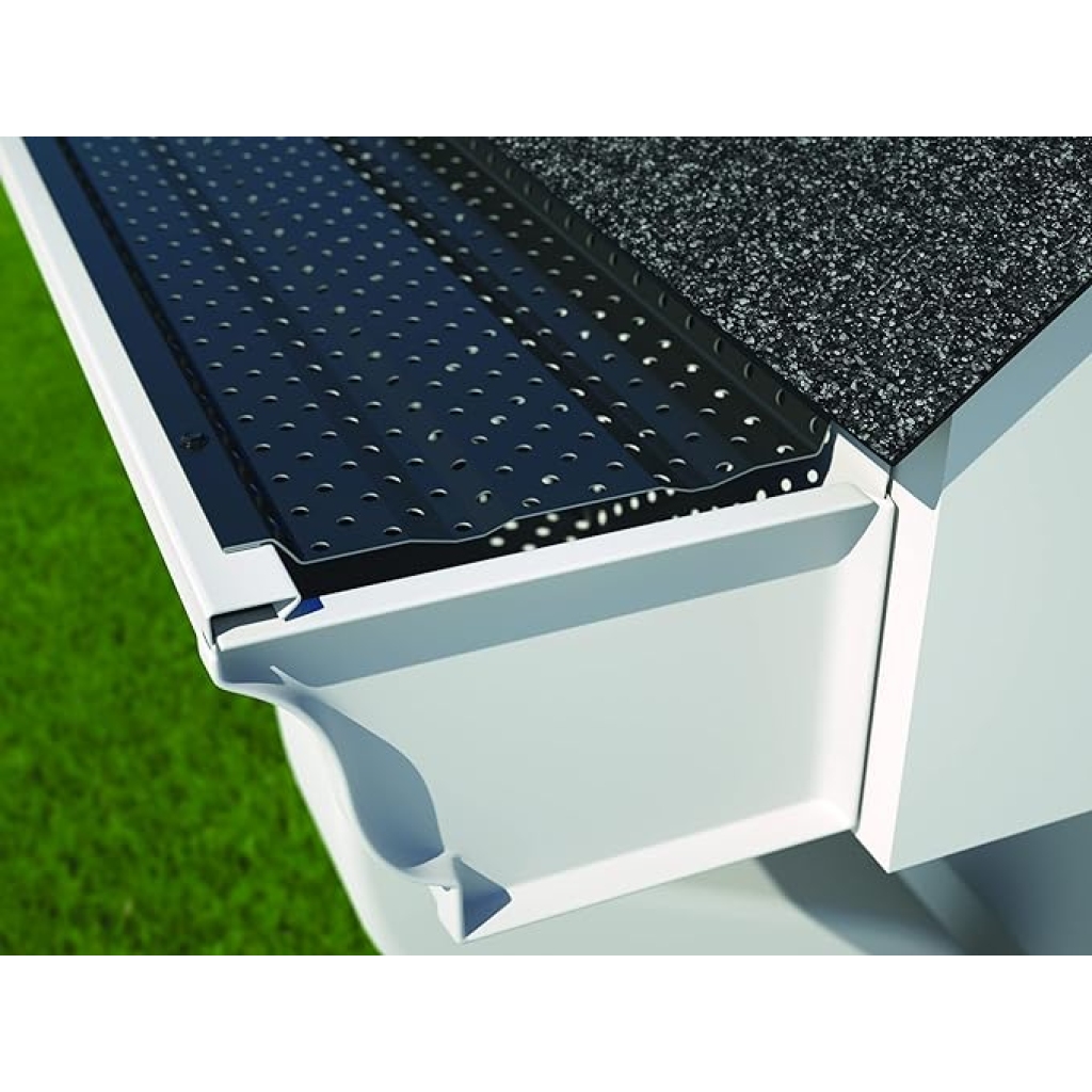7" Black EZ Smooth Flow Gutter Guard 4' long 50 pcs. per box