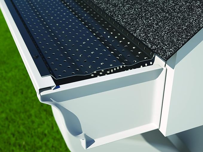 7" Black EZ Smooth Flow Gutter Guard 4' long 50 pcs. per box