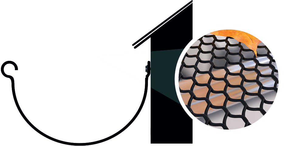 E-Z-H/R DELUXE Half Round Gutter Guard 100 FT/BX